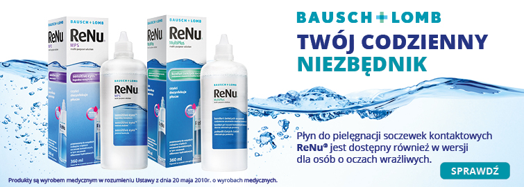 Płyny do soczewek kontaktowych ReNu Multiplus i MPS