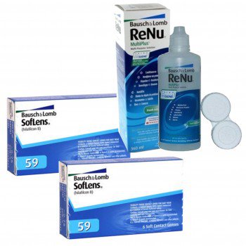 Zestaw 2x Soflens 59+płyn Renu MultiPlus360ml