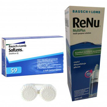 Zestaw Soflens 59+płyn Renu MPS/MultiPlus360ml