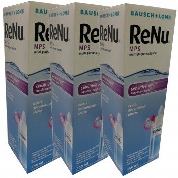 Płyn ReNu MPS 3x360ml + 3 pojemniki